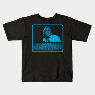 charlie rich aesthetic turquoise blue color Kids T-Shirt